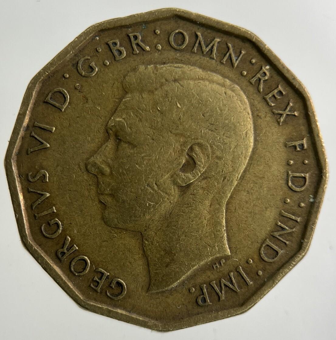 1937 George VI Brass Threepence Coin | Fine Collectable Grade
