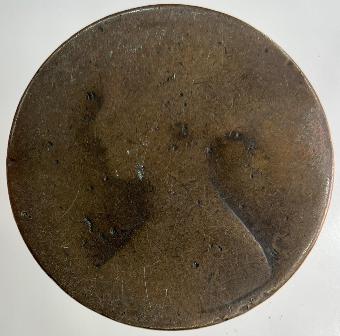 1872 Victoria One Penny Coin | Worn Grade