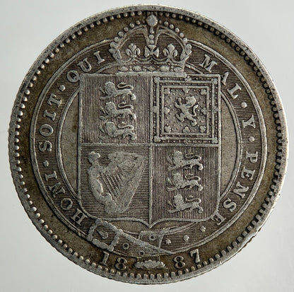 1887 Victoria Shilling Silver Coin | Collectable Grade