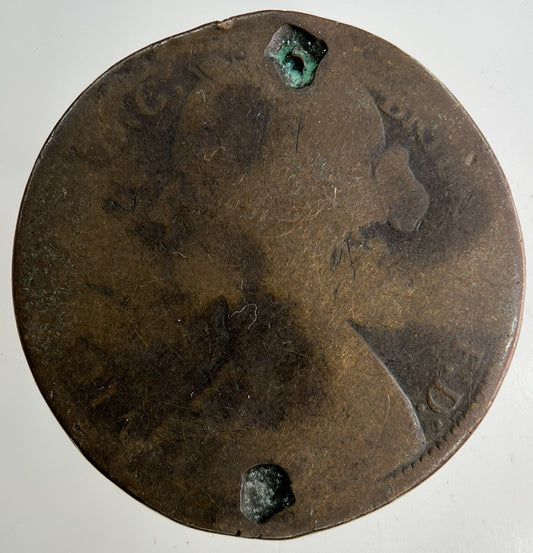 British Victoria One Penny Coin | Worn Grade