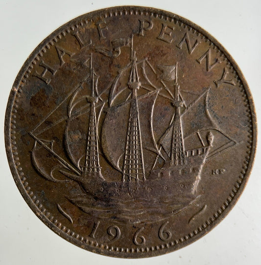 1966 Elizabeth II 2nd Half-Penny Coin | Fine Collectable Grade
