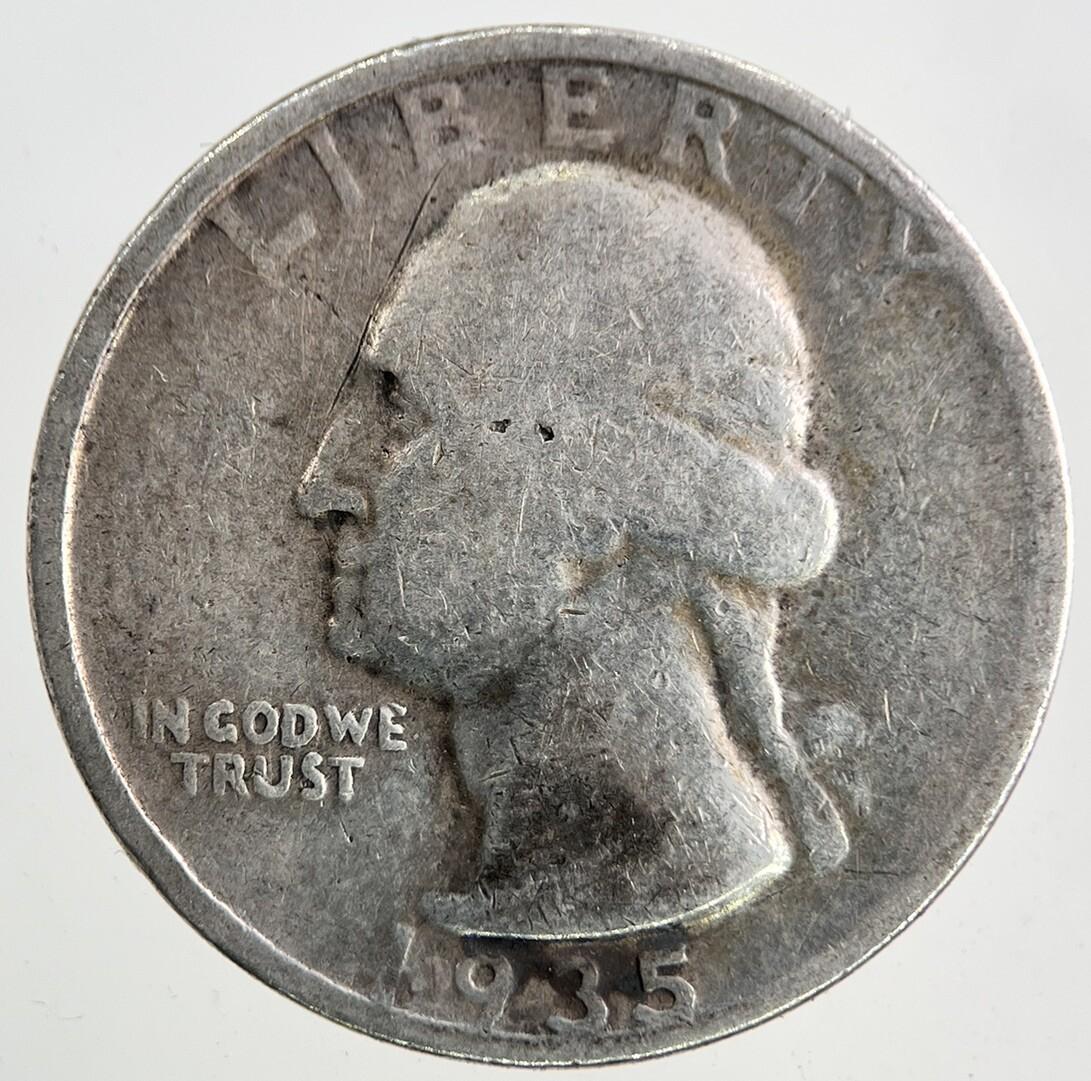 1935 US USA Quarter Dollar Silver Coin | Collectable Grade