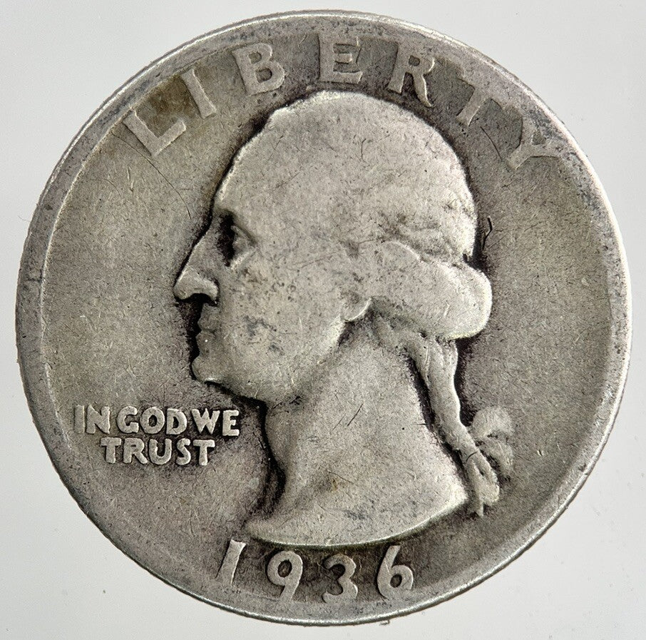 1936 US USA Quarter Dollar Silver Coin | Collectable Grade