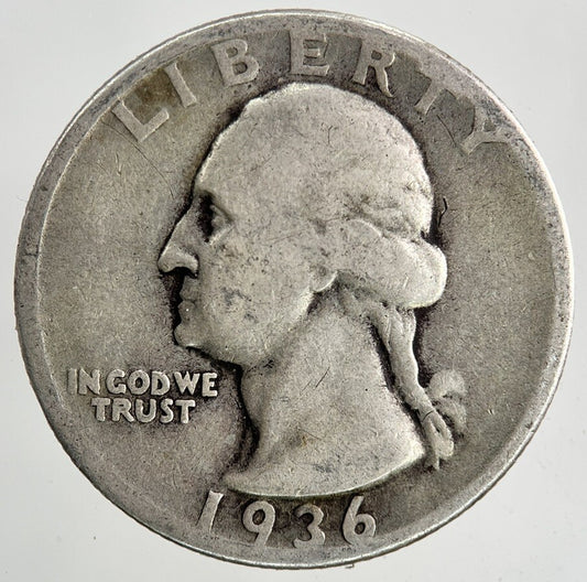 1936 US USA Quarter Dollar Silver Coin | Collectable Grade