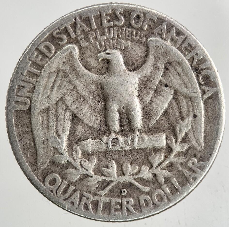 1958-D US USA Quarter Dollar Silver Coin | Fine Collectable Grade