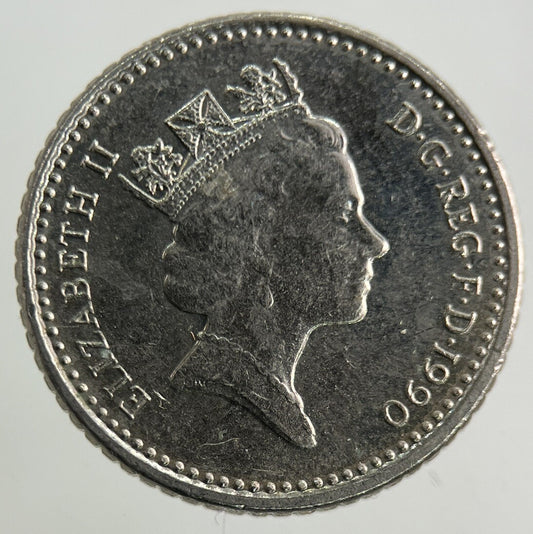 1990 Elizabeth II 2nd 5p Five-Pence Coin | Fine Collectable Grade