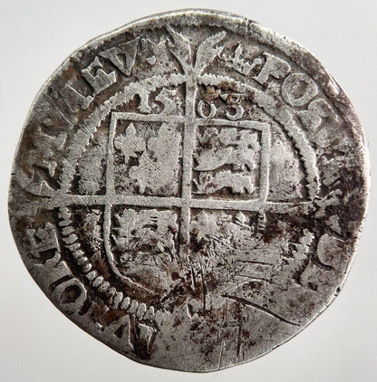 1563 Elizabeth I 1st Sixpence Silver Hammered Coin | Collectable Grade | a8078