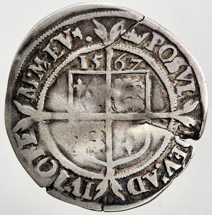1567 Elizabeth I 1st Sixpence Silver Hammered Coin | Collectable Grade | a5989
