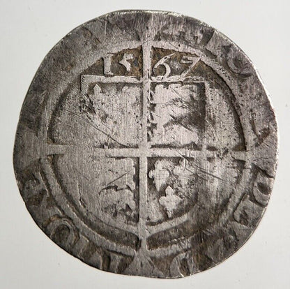 1567 Elizabeth I 1st Sixpence Silver Hammered Coin | Collectable Grade | a1034