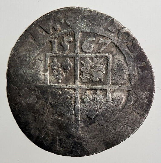 1567 Elizabeth I 1st Threepence Silver Hammered Coin | Collectable Grade | a3382