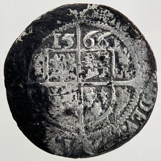 1566 Elizabeth I 1st Hammered Threepence Silver Coin | Collectable Grade