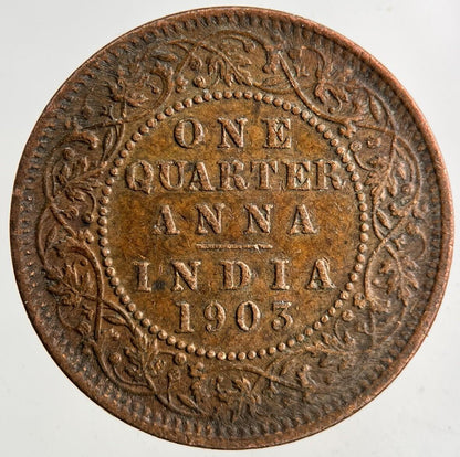 1903 India 1/4 Quarter Anna Coin | Very High Grade
