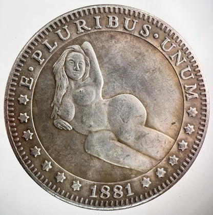 US USA Copper Plated Nude Dollar Coin | Collectable Grade