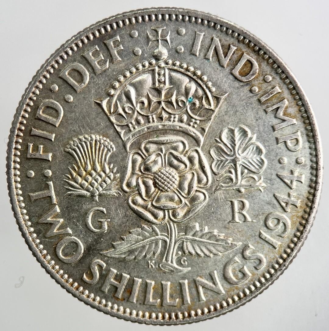 1944 George VI Florin Silver Coin | Very High Grade