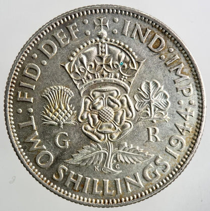 1944 George VI Florin Silver Coin | Very High Grade