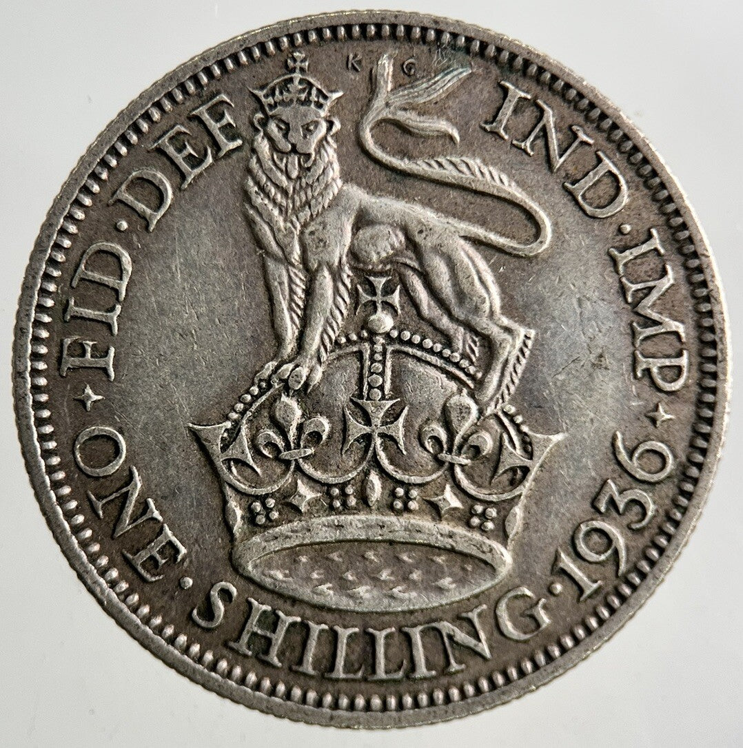 1936 George V Silver Shilling Coin | Fine Collectable Grade