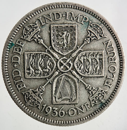 1936 George V Silver Florin Coin | Fine Collectable Grade
