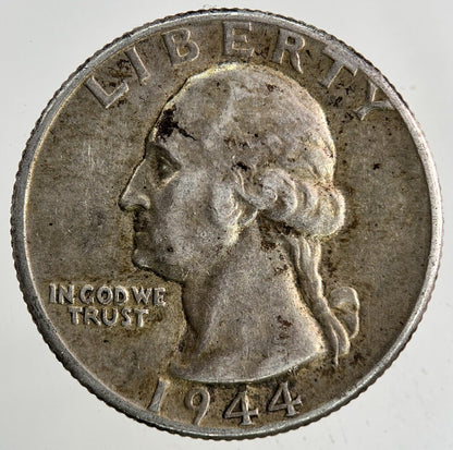 1944 US USA Quarter Dollar Silver Coin | Fine Collectable Grade