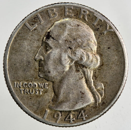 1944 US USA Quarter Dollar Silver Coin | Fine Collectable Grade