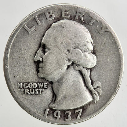 1937-D US USA Quarter Dollar Silver Coin | Collectable Grade