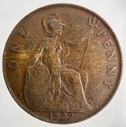 1922 George V One Penny Coin | Fine Collectable Grade