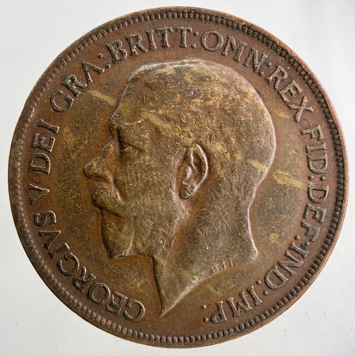 1922 George V One Penny Coin | Fine Collectable Grade