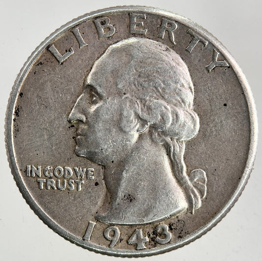 1943 US USA Quarter Silver Coin | Fine Collectable Grade