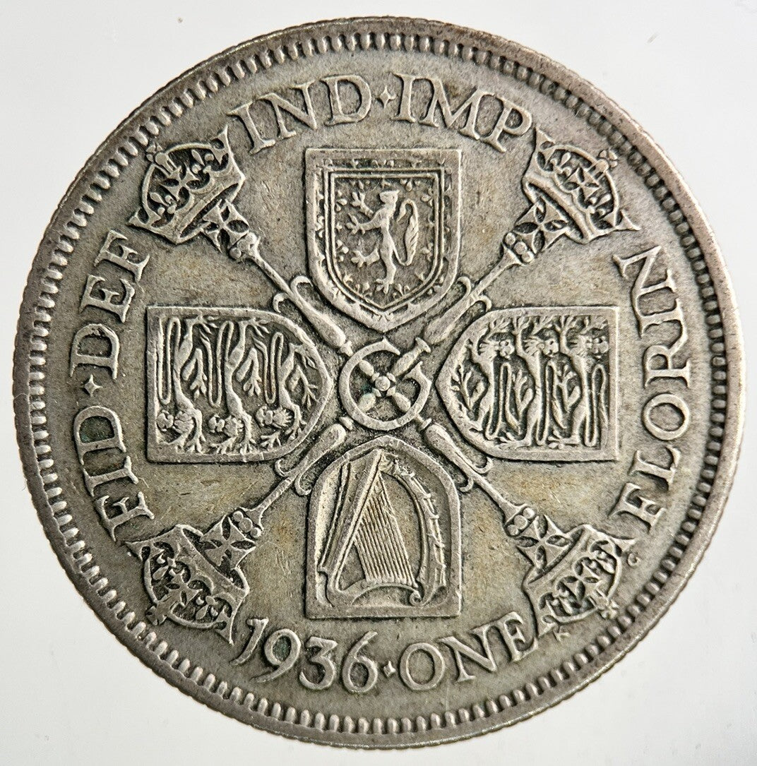 1936 George V Silver Florin Coin | Fine Collectable Grade