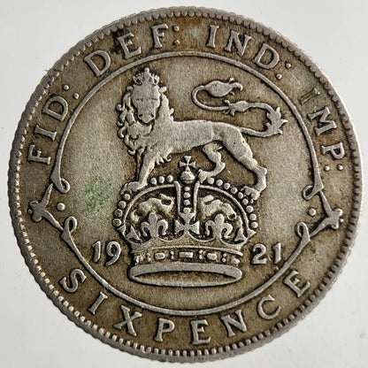 1921 George V Silver Sixpence Coin | Fine Collectable Grade