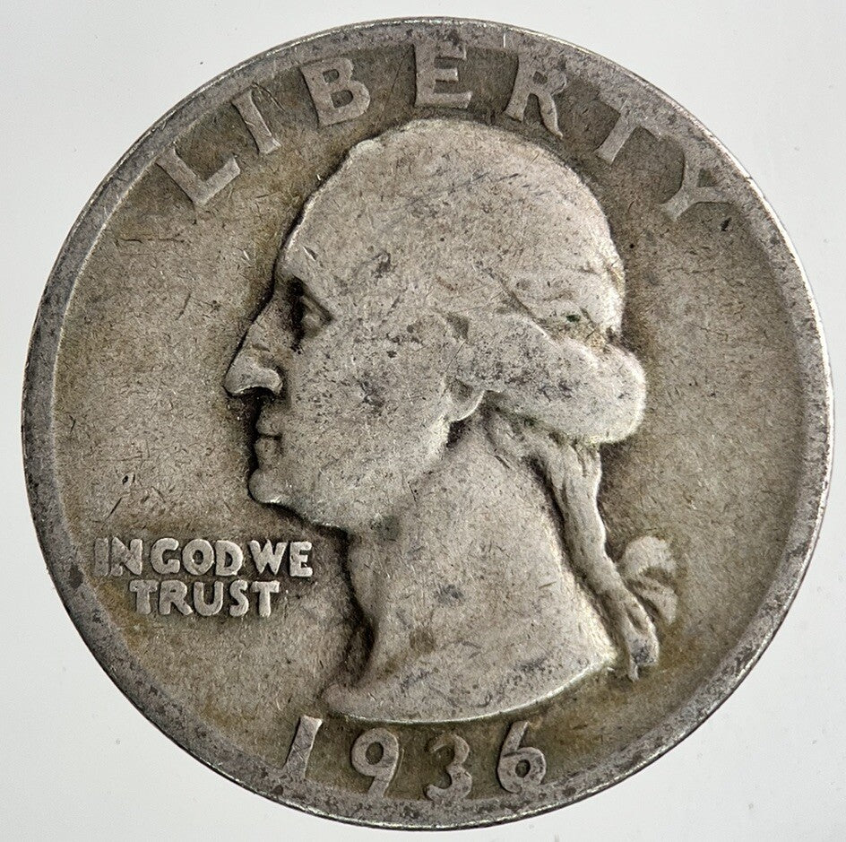 1936 US USA Quarter Dollar Silver Coin | Collectable Grade