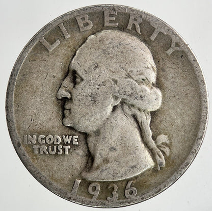 1936 US USA Quarter Dollar Silver Coin | Collectable Grade