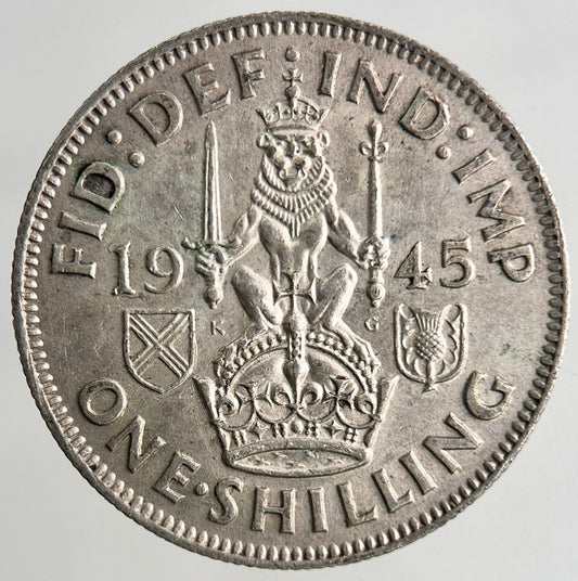 1945 George VI Silver Shilling Coin | Very High Grade