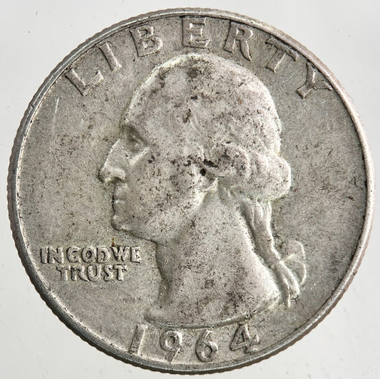 1964 US USA Quarter Silver Coin | Fine Collectable Grade