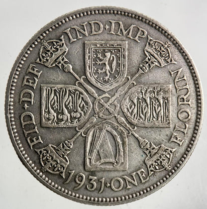 1931 George V Silver Florin Coin | Fine Collectable Grade