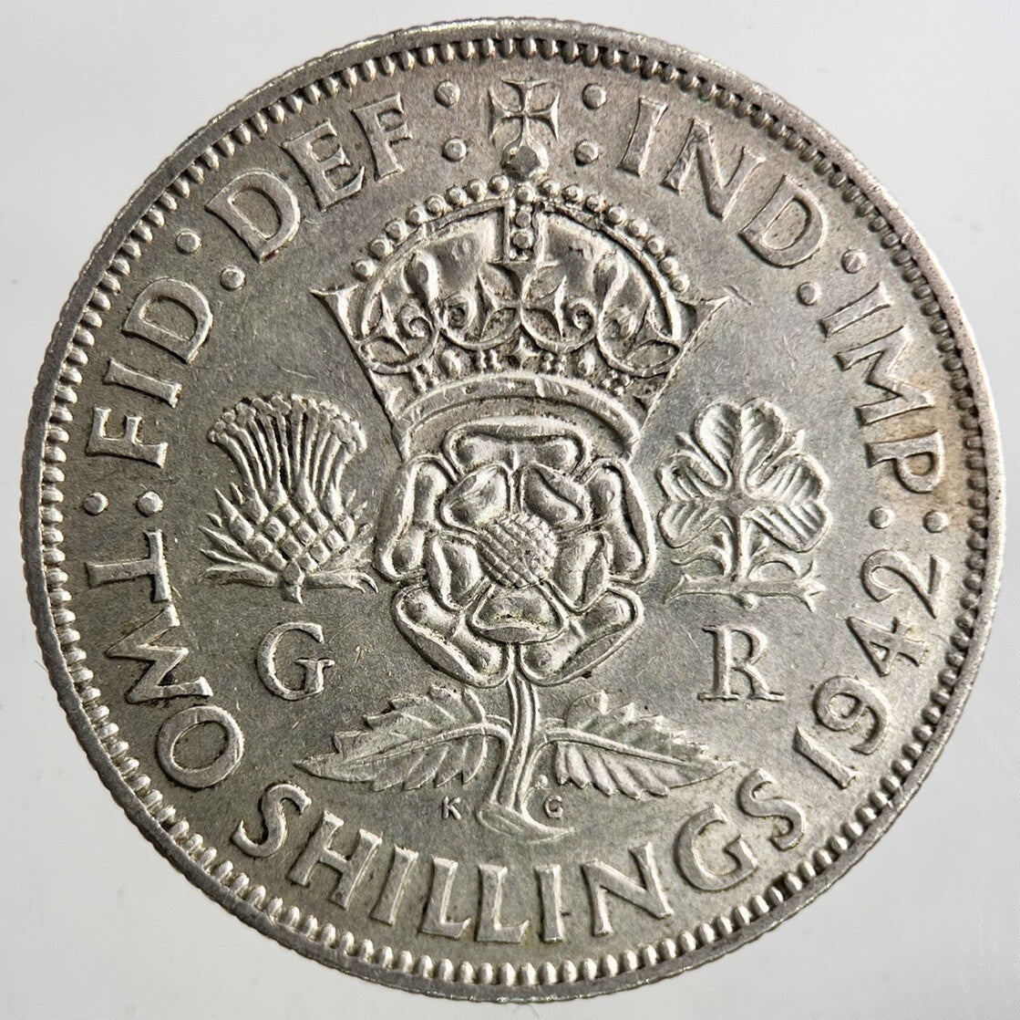 1942 George VI Florin Silver Coin | Very High Grade