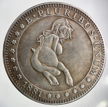 US USA Copper Plated Nude Dollar Coin | Collectable Grade