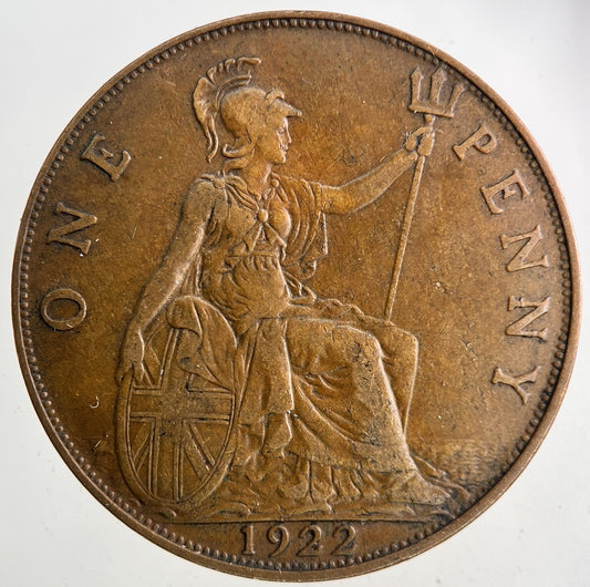 1922 George V One Penny Coin | Fine Collectable Grade