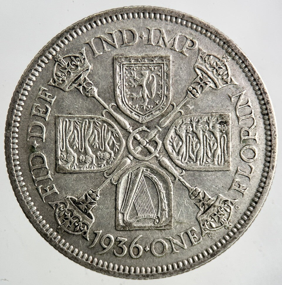 1936 George V Silver Florin Coin | Very High Grade