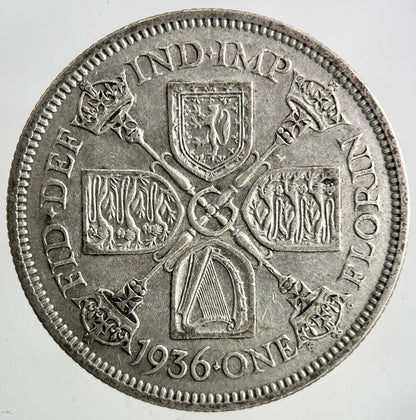 1936 George V Silver Florin Coin | Very High Grade