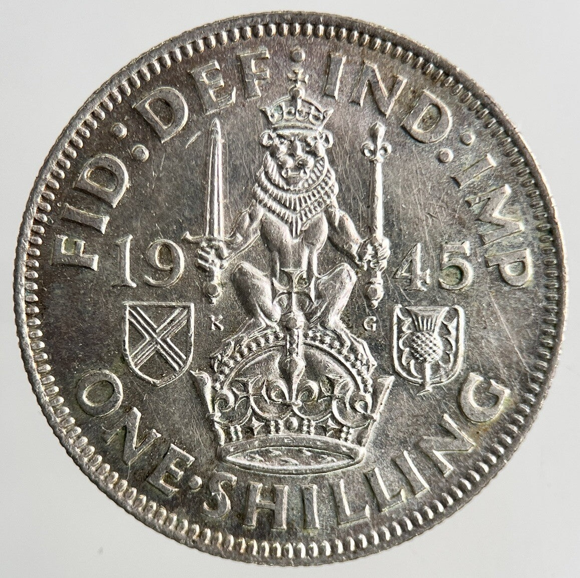 1945 George VI Silver Shilling Coin | Very High Grade