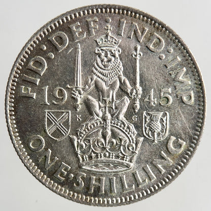 1945 George VI Silver Shilling Coin | Very High Grade