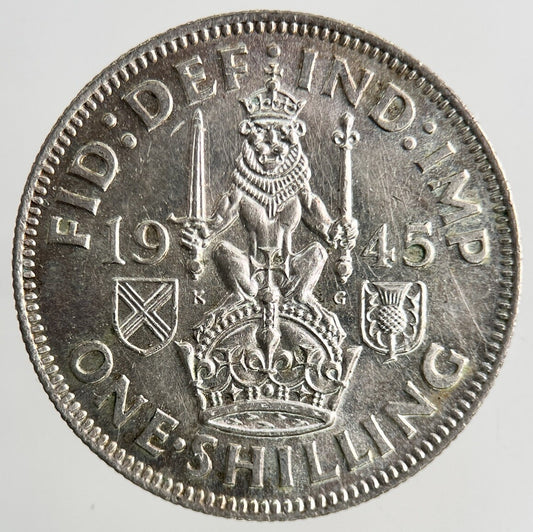 1945 George VI Silver Shilling Coin | Very High Grade