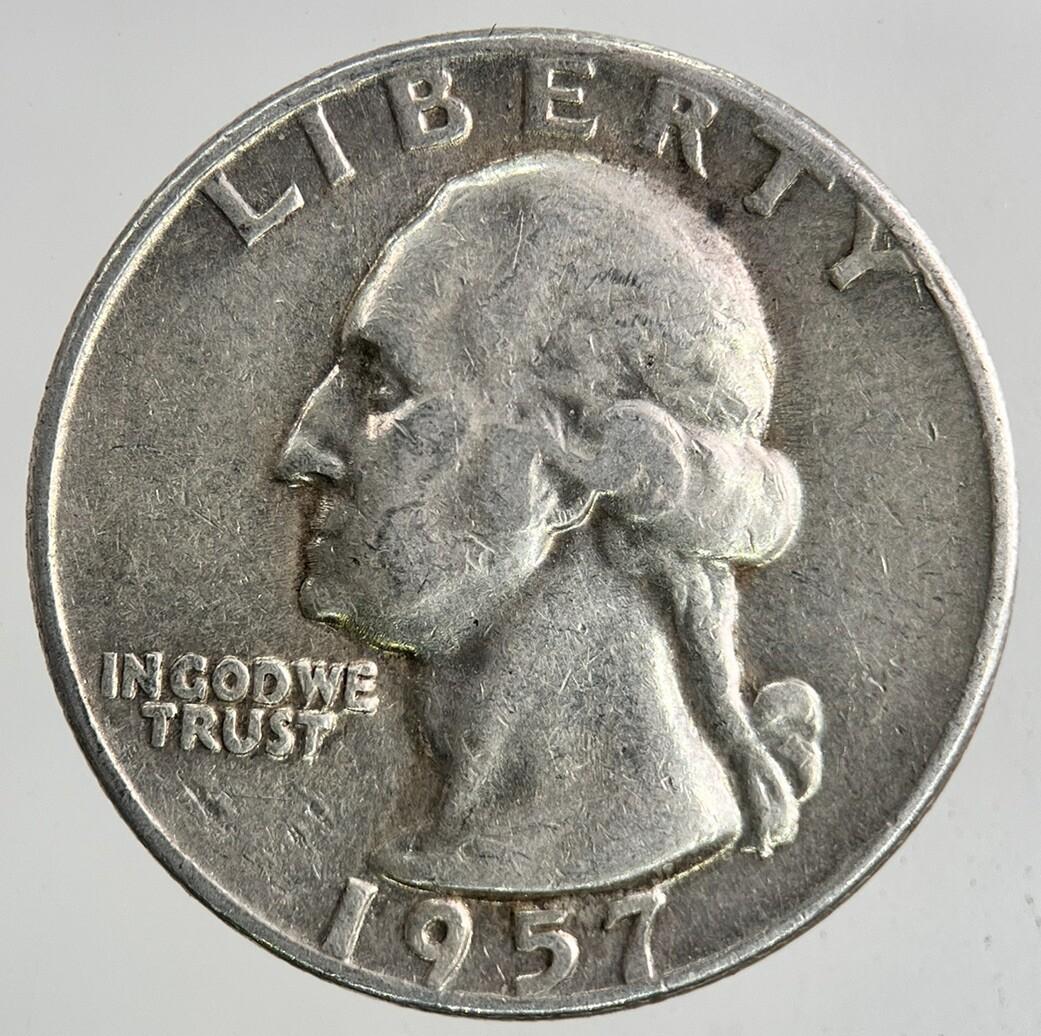 1957-D US USA Quarter Dollar Silver Coin | Collectable Grade
