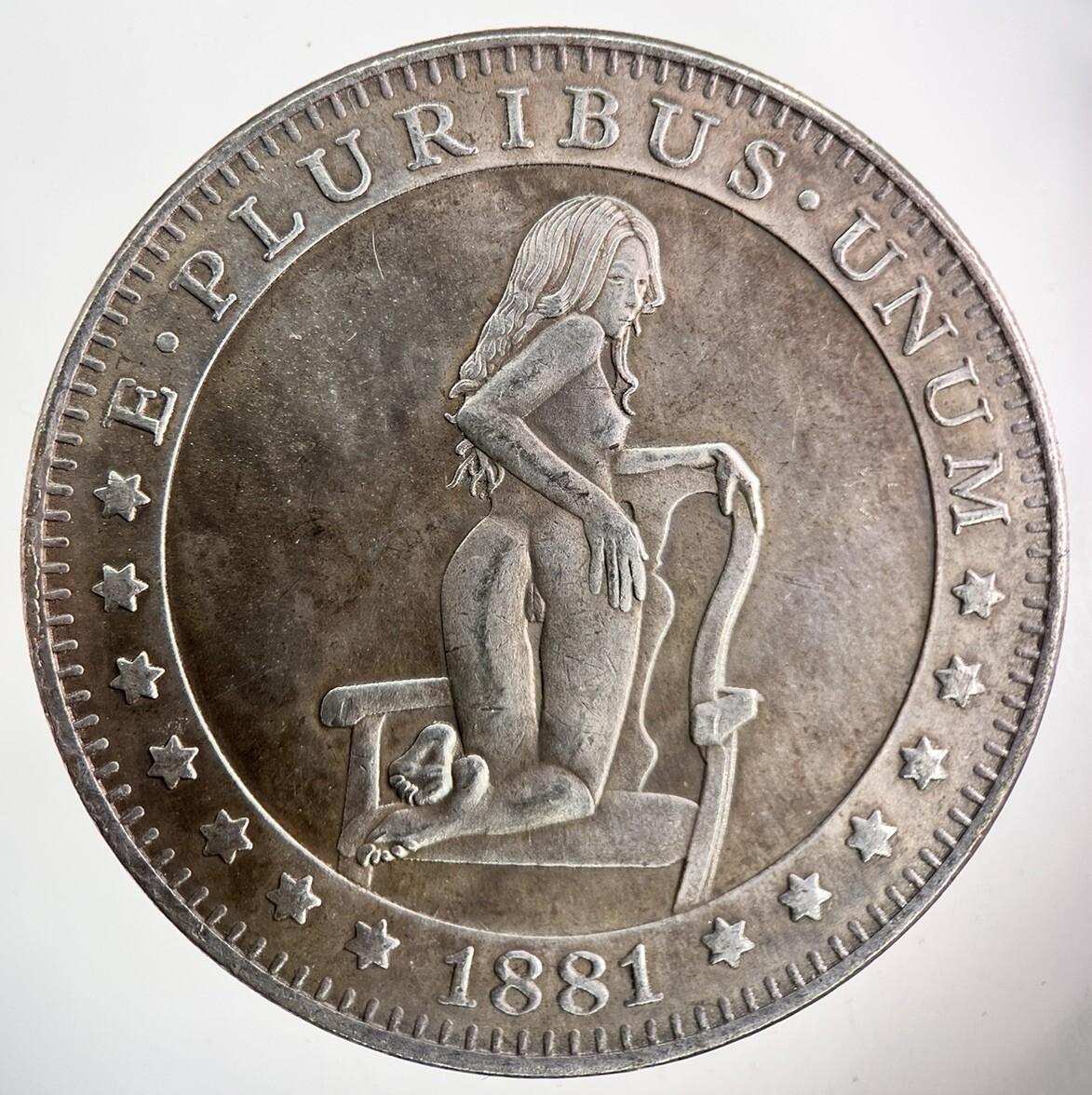 US USA Copper Plated Nude Dollar Coin | Collectable Grade