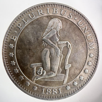 US USA Copper Plated Nude Dollar Coin | Collectable Grade