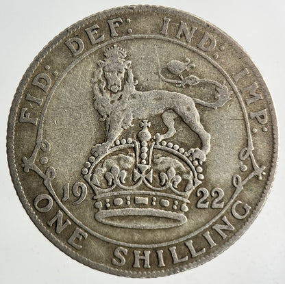 1922 George V Silver Shilling Coin | Fine Collectable Grade