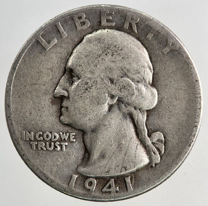 1941 US USA Quarter Dollar Silver Coin | Collectable Grade