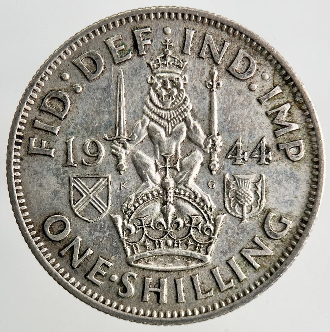 1944 George VI Silver Shilling Coin | Very High Grade