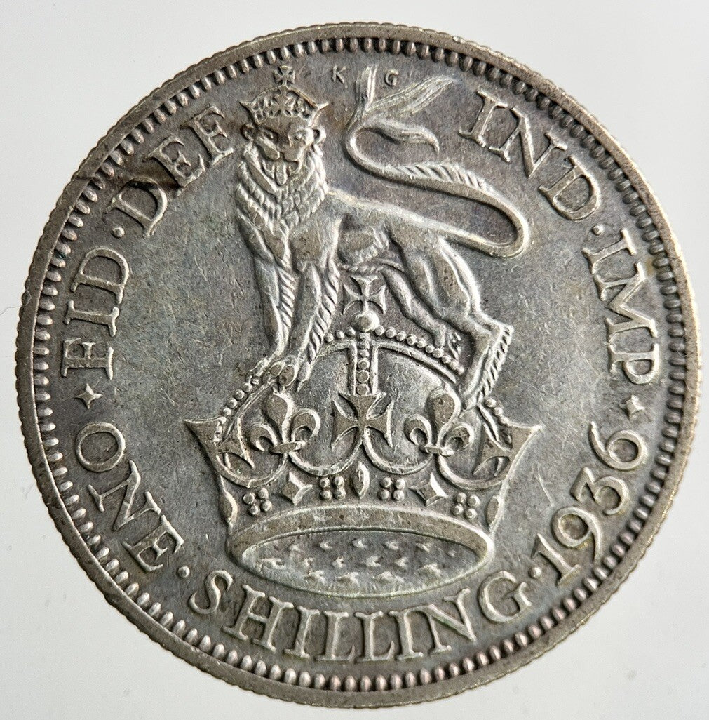 1936 George V Silver Shilling Coin | Fine Collectable Grade
