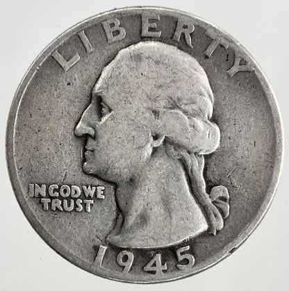 1945 US USA Quarter Dollar Silver Coin | Collectable Grade